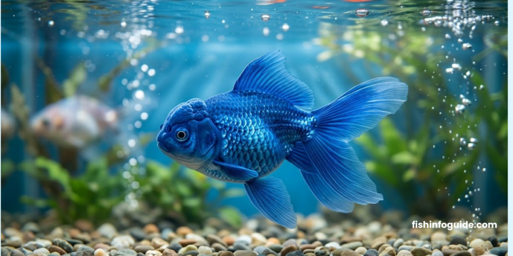 Goldfish swimming in a clean aquarium with vibrant colors Close-up of a fancy goldfish showing flowing fins and bright colors Common goldfish swimming in a garden pond with clear water