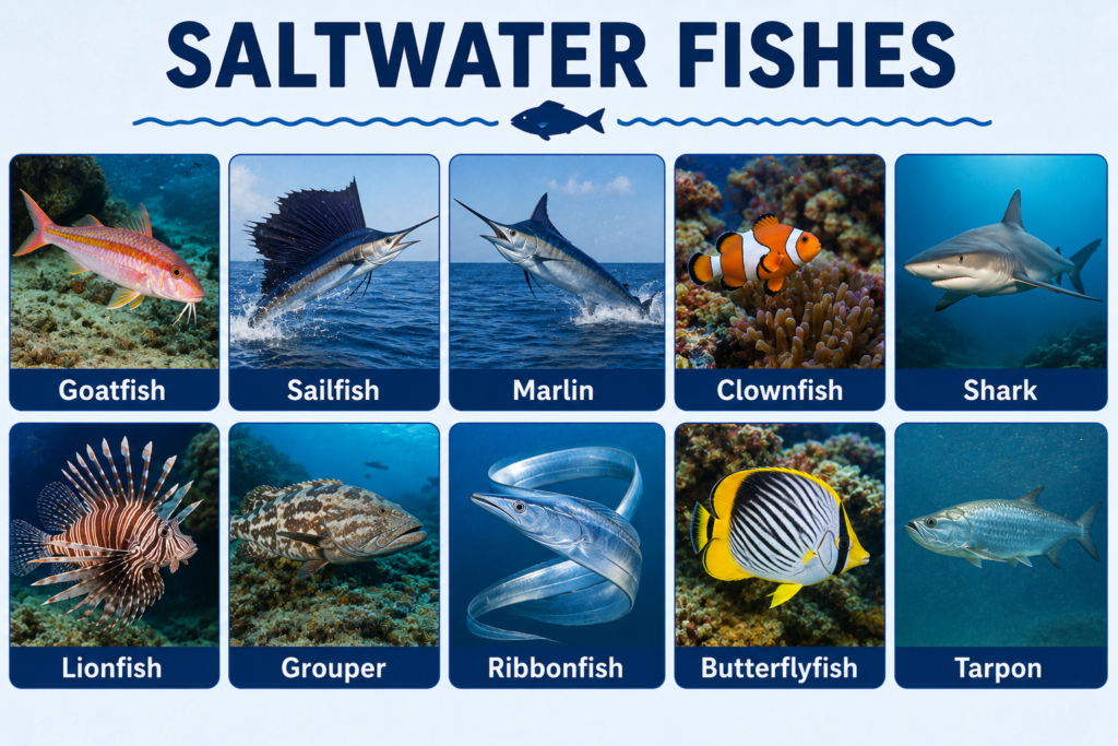 A healthy saltwater fish in its natural marine habitat, known for its nutritional value and culinary versatility.