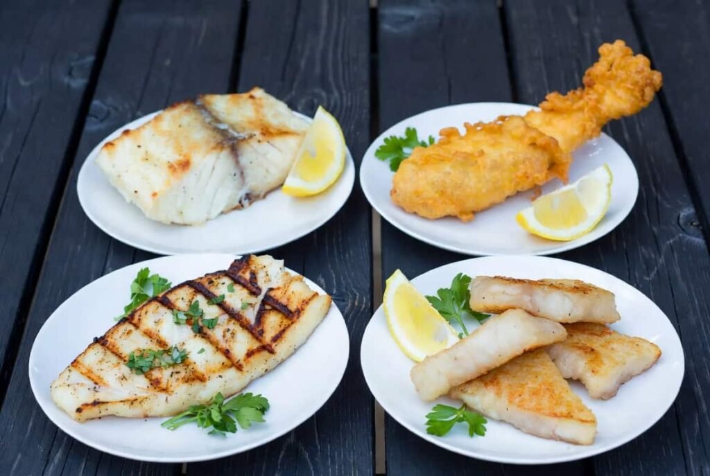 Four cod fish cooking methods baked grilled fried and air fried