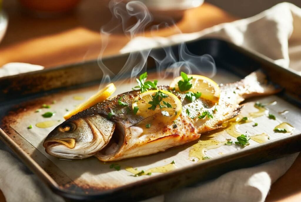 Best way to cook tilapia fish: golden baked fillet with lemon and fresh herbs