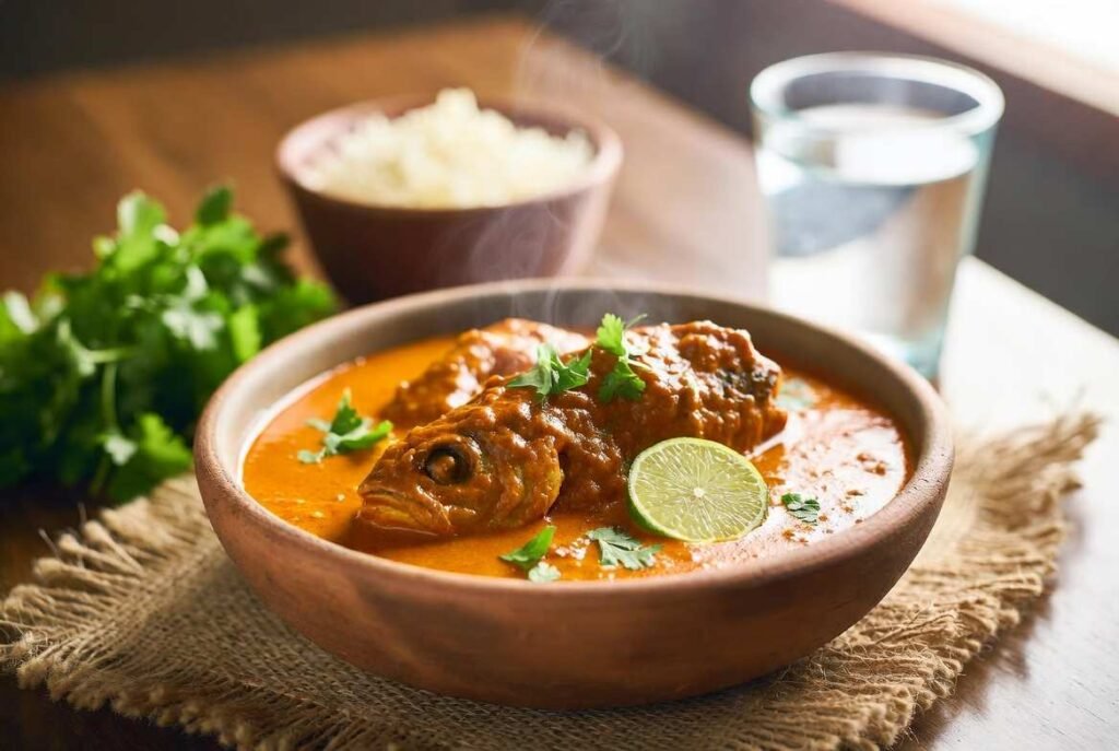 Rohu fish curry meal representing heart and brain health benefits of rohu fish