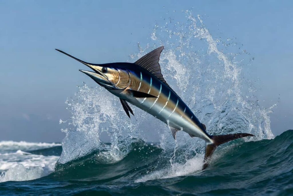 Marlin swimming in a clean aquarium with vibrant colors Close-up of a fancy Marlin showing flowing fins and bright colors Common Marlin swimming in a garden pond with clear water