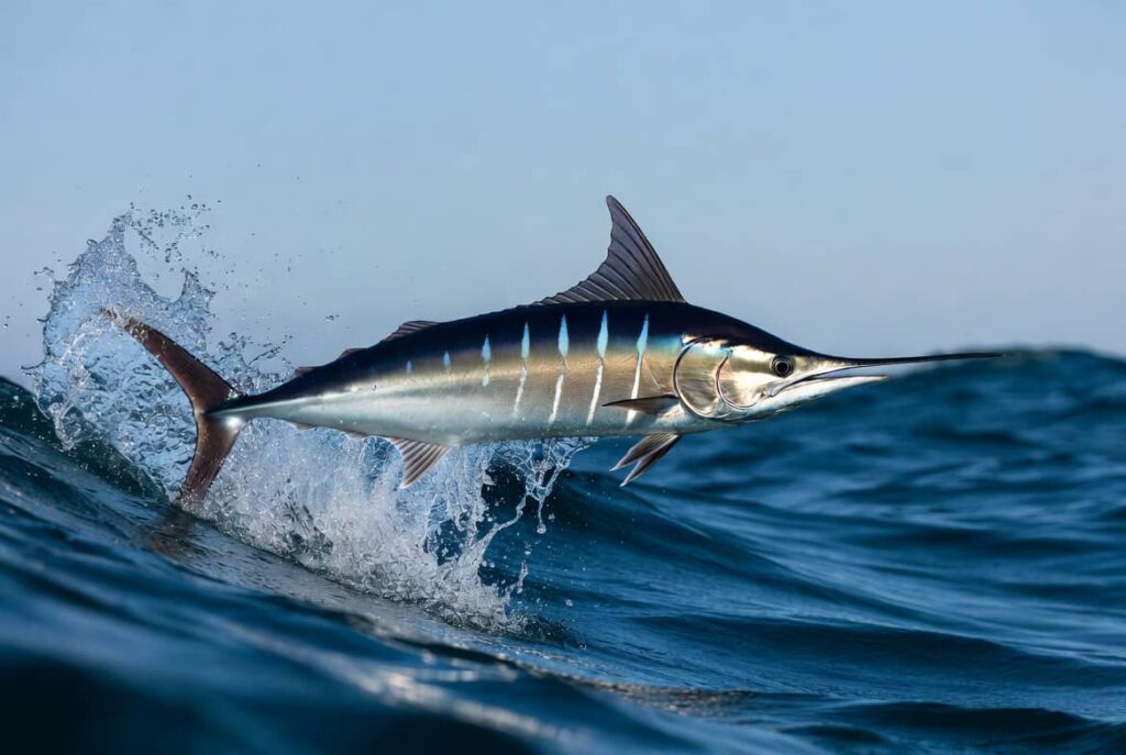 Marlin swimming in a clean aquarium with vibrant colors Close-up of a fancy Marlin showing flowing fins and bright colors Common Marlin swimming in a garden pond with clear water