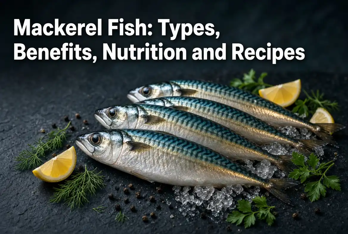 Whole mackerel fish grilling on charcoal barbecue with char marks and herb garnish, how to cook mackerel